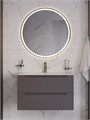Тумба с раковиной подвесная BelBagno ЭТНА (ETNA) 90 Темно-Серый Матовый, раковина LOV-900-LVB LOV-900-LVB;ETNA-900-2C-SO-GSO