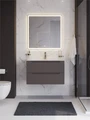 Тумба с раковиной подвесная BelBagno ЭТНА (ETNA) 80 Темно-Серый Матовый, раковина LOV-800-LVB LOV-800-LVB;ETNA-800-2C-SO-GSO