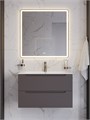 Тумба с раковиной подвесная BelBagno ЭТНА (ETNA) 80 Темно-Серый Матовый, раковина LOV-800-LVB LOV-800-LVB;ETNA-800-2C-SO-GSO