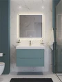 Тумба с раковиной подвесная BelBagno ЭТНА (ETNA) 80 Голубой Матовый, раковина BB-8078-80 BB-8078-80;ETNA-800-2C-SO-AO