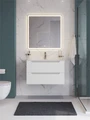 Тумба с раковиной подвесная BelBagno ЭТНА (ETNA) 80 Белый Матовый, раковина LOV-800-LVB LOV-800-LVB;ETNA-800-2C-SO-BO