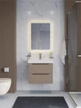 Тумба с раковиной подвесная BelBagno ЭТНА (ETNA) 60 Бежевый Матовый, раковина BB-8078-60 BB-8078-60;ETNA-600-2C-SO-CO