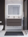 Тумба с раковиной подвесная BelBagno ЭТНА (ETNA) 100 Темно-Серый Матовый, раковина LOV-1000-LVB LOV-1000-LVB;ETNA-1000-2C-SO-GSO