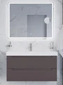 Тумба с раковиной подвесная BelBagno ЭТНА (ETNA) 100 Темно-Серый Матовый, раковина BB-8078-100 BB-8078-100;ETNA-1000-2C-SO-GSO