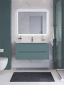 Тумба с раковиной подвесная BelBagno ЭТНА (ETNA) 100 Голубой Матовый, раковина LOV-1000-LVB LOV-1000-LVB;ETNA-1000-2C-SO-AO