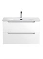 Тумба с раковиной подвесная BelBagno ЭТНА (ETNA) 80 Белый Матовый, раковина BB-8099-80 BB-8099-80;ETNA-800-2C-SO-BO