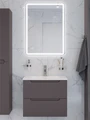 Тумба с раковиной подвесная BelBagno ЭТНА (ETNA) 70 Темно-Серый Матовый, раковина BB-8099-70 BB-8099-70;ETNA-700-2C-SO-GSO