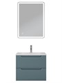 Тумба с раковиной подвесная BelBagno ЭТНА (ETNA) 70 Голубой Матовый, раковина BB-8099-70 BB-8099-70;ETNA-700-2C-SO-AO