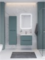 Тумба с раковиной подвесная BelBagno ЭТНА (ETNA) 60 Голубой Матовый, раковина BB-8099-60 BB-8099-60;ETNA-600-2C-SO-AO