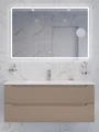 Тумба с раковиной подвесная BelBagno ЭТНА (ETNA) 120 Бежевый Матовый, раковина BB-8099-120 BB-8099-120;ETNA-1200-2C-SO-CO
