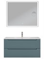 Тумба с раковиной подвесная BelBagno ЭТНА (ETNA) 100 Голубой Матовый, раковина BB-8099-100 BB-8099-100;ETNA-1000-2C-SO-AO