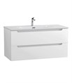 Тумба с раковиной подвесная BelBagno ЭТНА (ETNA) 100 Белый Матовый, раковина BB-8099-100 BB-8099-100;ETNA-1000-2C-SO-BO