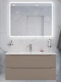 Тумба с раковиной подвесная BelBagno ЭТНА (ETNA) 100 Бежевый Матовый, раковина BB-8099-100 BB-8099-100;ETNA-1000-2C-SO-CO