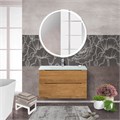 Тумба со стеклянной раковиной подвесная BelBagno ЭТНА (ETNA-H60) 90 Rovere Nature, раковина белая ETNA-H60-900-2C-SO-RN-P;BB910/465-LV-VTR-BL