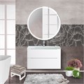 Тумба со стеклянной раковиной подвесная BelBagno ЭТНА (ETNA-H60) 90 Bianco Lucido, раковина белая ETNA-H60-900-2C-SO-BL-P;BB910/465-LV-VTR-BL