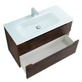 Тумба со стеклянной раковиной подвесная BelBagno ЭТНА (ETNA-H60) 80 Rovere Moro, раковина белая ETNA-H60-800-2C-SO-RW-P;BB810/465-LV-VTR-BL