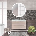 Тумба со стеклянной раковиной подвесная BelBagno ЭТНА (ETNA) 90 Rovere Grigio, раковина белая ETNA-900-2C-SO-RG-P;BB910/465-LV-VTR-BL
