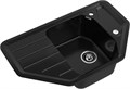 GRANFEST Мойка композит CORNER GF-C--800E угловая 800*500мм черный арт.GF- C-800E черный