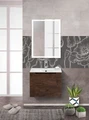 Тумба с раковиной подвесная с одним ящиком BelBagno ЭТНА (ETNA) 60 Rovere Moro, раковина белая ETNA-600-1C-SO-RW-P;BB1923-600