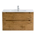 Тумба с раковиной подвесная BelBagno ЭТНА (ETNA-H60) 90 Rovere Nature, раковина белая ETNA-H60-900-2C-SO-RN-P;BB900ETL