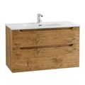 Тумба с раковиной подвесная BelBagno ЭТНА (ETNA-H60) 90 Rovere Nature, раковина белая ETNA-H60-900-2C-SO-RN-P;BB900ETL