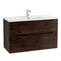 Тумба с раковиной подвесная BelBagno ЭТНА (ETNA-H60) 90 Rovere Moro, раковина белая ETNA-H60-900-2C-SO-RW-P;BB900ETL