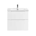 Тумба с раковиной подвесная BelBagno ЭТНА (ETNA-H60) 60 Bianco Lucido, раковина белая ETNA-H60-600-2C-SO-BL-P;BB1923-600