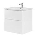 Тумба с раковиной подвесная BelBagno ЭТНА (ETNA-H60) 60 Bianco Lucido, раковина белая ETNA-H60-600-2C-SO-BL-P;BB1923-600