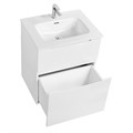 Тумба с раковиной подвесная BelBagno ЭТНА (ETNA-H60) 60 Bianco Lucido, раковина белая ETNA-H60-600-2C-SO-BL-P;BB1923-600