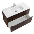 Тумба с раковиной подвесная BelBagno ЭТНА (ETNA-H60) 100 Rovere Moro, раковина белая ETNA-H60-1000-2C-SO-RW-P;LOV-1000-LVB