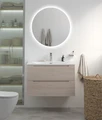 Тумба с раковиной подвесная BelBagno ЭТНА (ETNA) 90 Rovere Grigio, раковина белая BB-8099-90 ETNA-900-2C-SO-RG-P;BB-8099-90