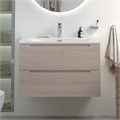 Тумба с раковиной подвесная BelBagno ЭТНА (ETNA) 90 Rovere Grigio, раковина белая BB-8099-90 ETNA-900-2C-SO-RG-P;BB-8099-90