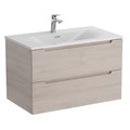 Тумба с раковиной подвесная BelBagno ЭТНА (ETNA) 90 Rovere Grigio, раковина белая BB-8099-90 ETNA-900-2C-SO-RG-P;BB-8099-90