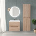 Тумба с раковиной подвесная BelBagno ЭТНА (ETNA) 60 Rovere Bianco, раковина белая ETNA-600-2C-SO-WO-P;BB1923-600