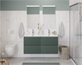 Тумба с раковиной подвесная с четырьмя ящиками BelBagno ФОРМАТ (UNO) 120 Еловый Матовый, раковина BB-8099-120-2 UNO-1200-4C-SO-VO;BB-8099-120-2