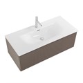 Тумба с раковиной подвесная с одним ящиком BelBagno ФОРМАТ (UNO) 100 Бежевый матовый, раковина BB-8099-100 UNO-1000-1C-SO-СO;BB-8099-100
