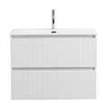 Тумба с раковиной подвесная BelBagno ФОРМАТ (UNO-MINI) 90 Bianco Opaco, раковина BB-8099-3-90 UNO-MINI-900-2C-SO-BO;BB-8099-3-90