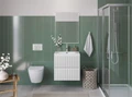 Тумба с раковиной подвесная BelBagno ФОРМАТ (UNO-MINI) 70 Bianco Opaco, раковина BB-8099-3-70 UNO-MINI-700-2C-SO-BO;BB-8099-3-70