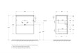 Тумба с раковиной подвесная BelBagno ФОРМАТ (UNO-MINI) 60 Темно-Серый Матовый, раковина BB-8099-3-60 UNO-MINI-600-2C-SO-GSO;BB-8099-3-60