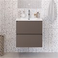 Тумба с раковиной подвесная BelBagno ФОРМАТ (UNO-MINI) 60 Бежевый матовый, раковина BB-8099-3-60 UNO-MINI-600-2C-SO-СO;BB-8099-3-60
