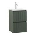 Тумба с раковиной подвесная BelBagno ФОРМАТ (UNO-MINI) 40 Еловый Матовый, раковина BB-8099-3-40 UNO-MINI-400-2C-SO-VO;BB-8099-3-40