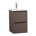 Тумба с раковиной подвесная BelBagno ФОРМАТ (UNO-MINI) 40 Бежевый матовый, раковина BB-8099-3-40 UNO-MINI-400-2C-SO-СO;BB-8099-3-40