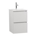 Тумба с раковиной подвесная BelBagno ФОРМАТ (UNO-MINI) 40 Bianco Opaco, раковина BB-8099-3-40 UNO-MINI-400-2C-SO-BO;BB-8099-3-40
