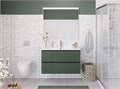Тумба с раковиной подвесная BelBagno ФОРМАТ (UNO-MINI) 100 Еловый Матовый, раковина BB-8099-3-100 UNO-MINI-1000-2C-SO-VO;BB-8099-3-100