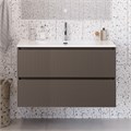 Тумба с раковиной подвесная BelBagno ФОРМАТ (UNO-MINI) 100 Бежевый матовый, раковина BB-8099-3-100 UNO-MINI-1000-2C-SO-СO;BB-8099-3-100