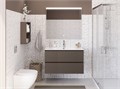 Тумба с раковиной подвесная BelBagno ФОРМАТ (UNO-MINI) 100 Бежевый матовый, раковина BB-8099-3-100 UNO-MINI-1000-2C-SO-СO;BB-8099-3-100