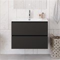 Тумба с раковиной подвесная BelBagno ФОРМАТ (UNO) 90 Темно-Серый Матовый, раковина BB-8099-90 UNO-900-2C-SO-GSO;BB-8099-90