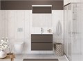 Тумба с раковиной подвесная BelBagno ФОРМАТ (UNO) 80 Бежевый матовый, раковина BB-8099-80 UNO-800-2C-SO-СO;BB-8099-80