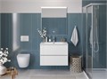 Тумба с раковиной подвесная BelBagno ФОРМАТ (UNO) 80 Bianco Opaco, раковина BB-8099-80 UNO-800-2C-SO-BO;BB-8099-80