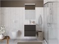 Тумба с раковиной подвесная BelBagno ФОРМАТ (UNO) 70 Темно-Серый Матовый, раковина BB-8099-70 UNO-700-2C-SO-GSO;BB-8099-70
